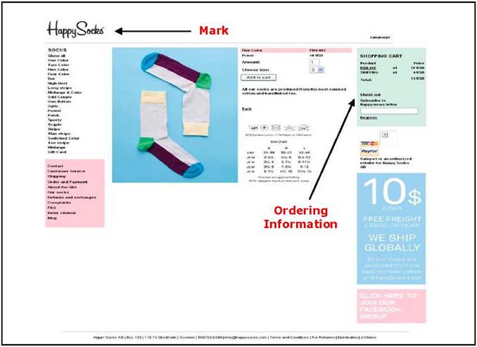 Description: Screenshot of webpage displaying socks. Description: Screenshot of webpage displaying socks.