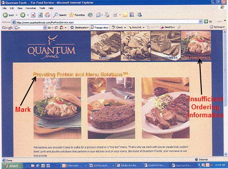 Description: Screenshot of webpage displaying meat products. Description: Screenshot of webpage displaying meat products.