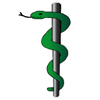Description: image of Serpent and Staff Symbol, also known as the Rod of Asclepius Description: image of Serpent and Staff Symbol, also known as the Rod of Asclepius