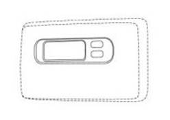 Design comprising a three-dimensional configuration of a recessed window portion of a thermostat. 